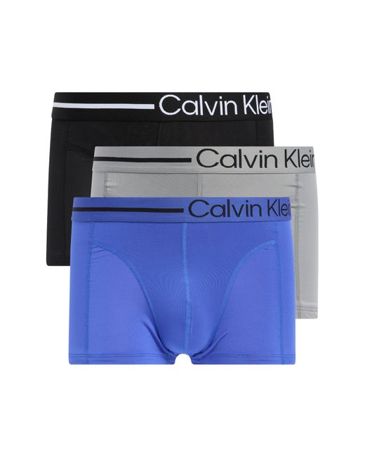 Calvin Klein Blue Renew 3-pack Low Rise Trunks for men