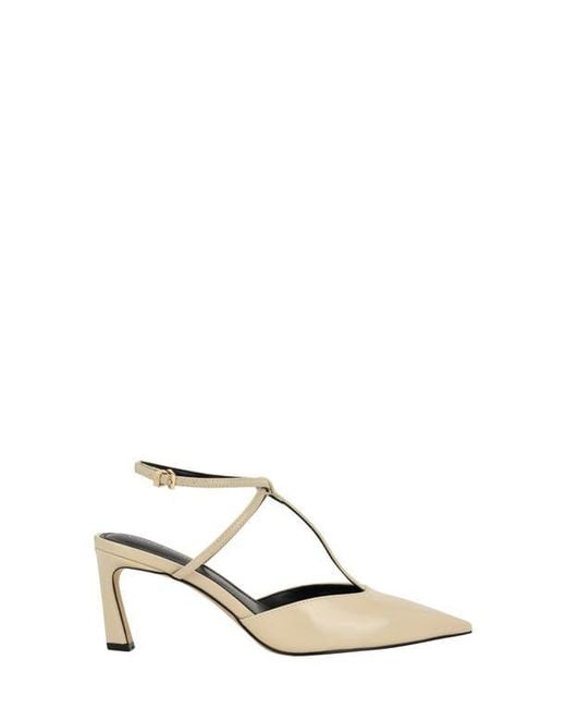 Calvin Klein White Avriel 2 Ankle Strap Pump
