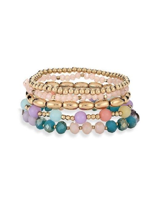 Nordstrom Rack Metallic Assorted 5-Pack Stretch Bracelets