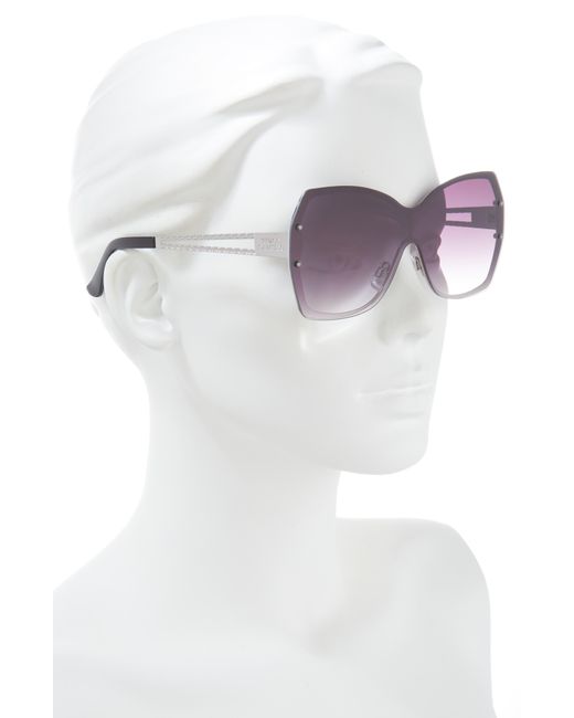 Vince Camuto Purple Backframe 145mm Gradient Shield Sunglasses