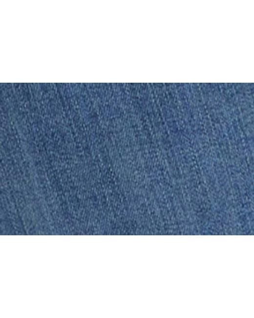 NYDJ Blue Marilyn Fray Hem Straight Ankle Jeans