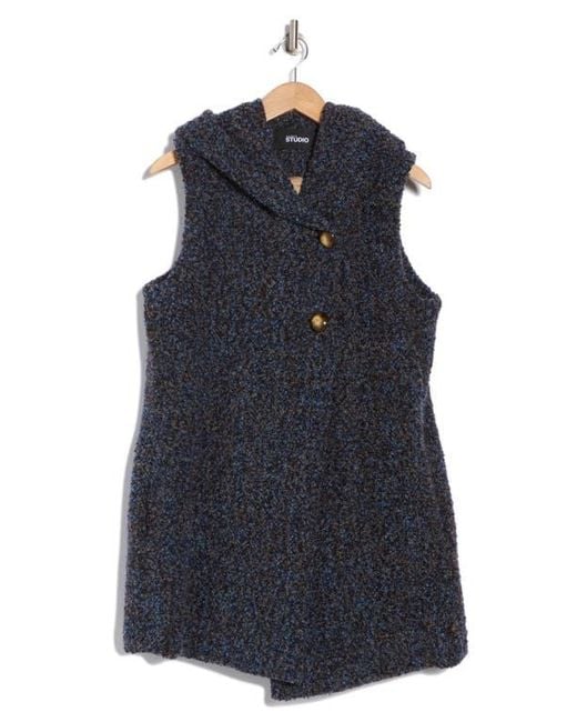 Fleurette Blue Bouclé Vest