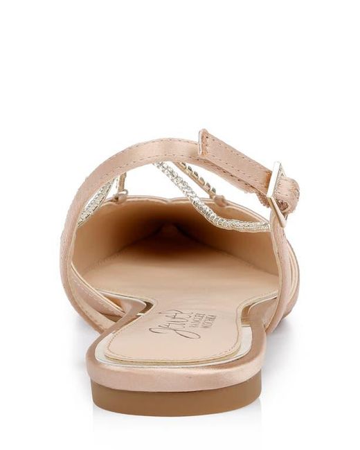 Badgley Mischka Natural Alanna Pointed Toe Flat