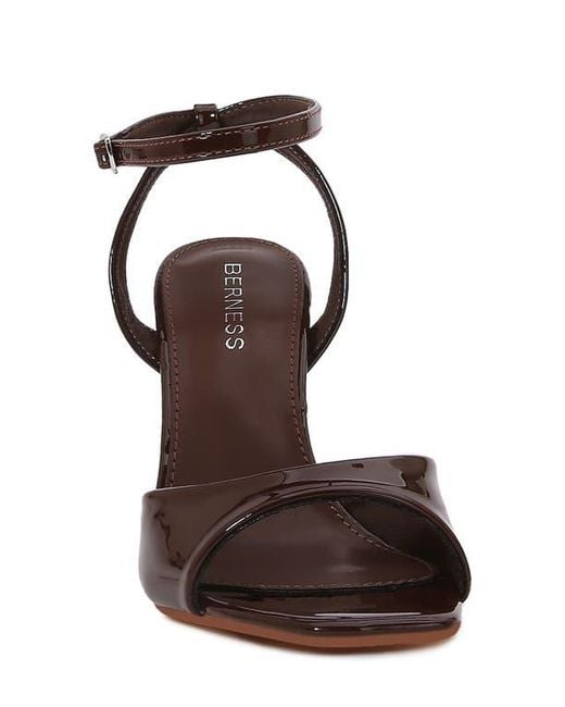 BERNESS White Ankle Strap Sandal