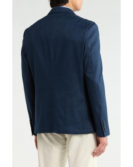 Bugatchi Blue Two Button Blazer for men