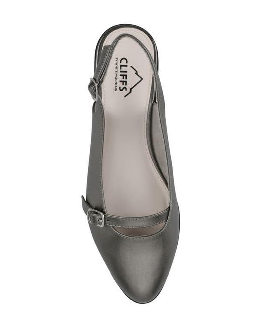 White Mountain White Milona Slingback Flat