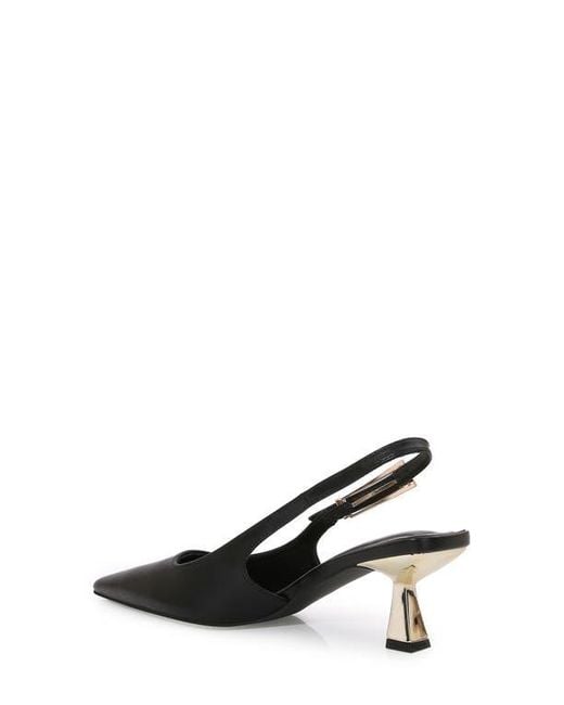 BERNESS Black Cassandra Kitten Heel Slingback Pump