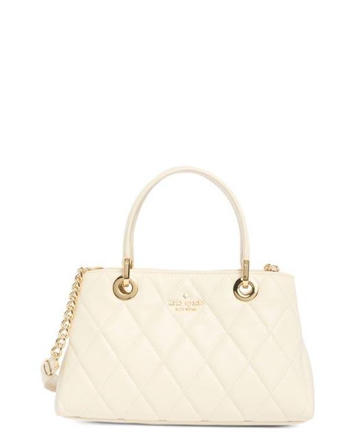 Kate Spade Natural Carey Quilted Leather Satchel