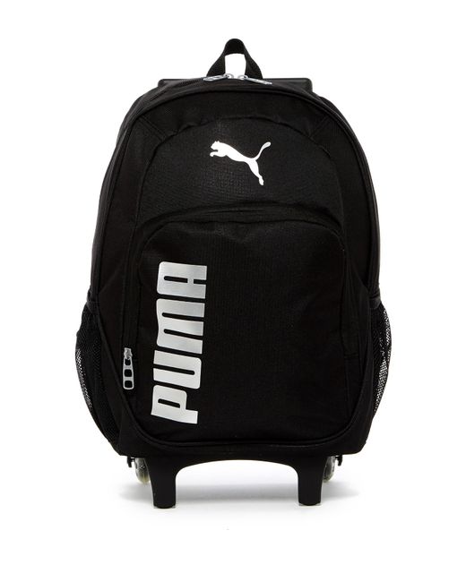 PUMA Black Rolling Wheeled Backpack for men