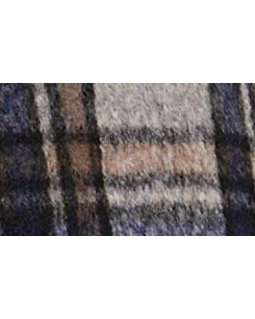 Noize Black Plaid Crop Shacket