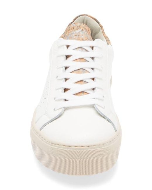P448 White Thea Platform Sneaker