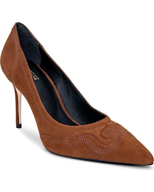 L'Agence Blue Amandine Pointed Toe Pump