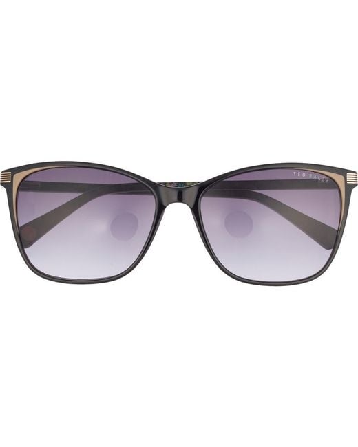 Ted Baker Black 57Mm Gradient Square Sunglasses