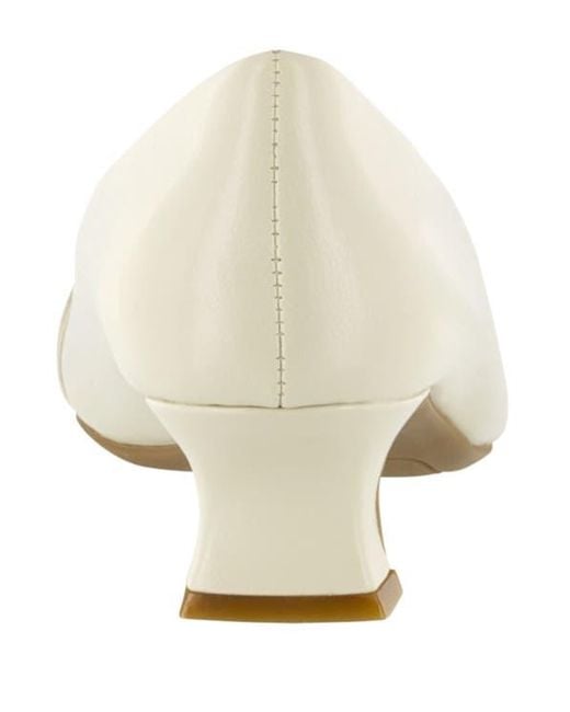 Easy Street White Waive Square Toe Pump