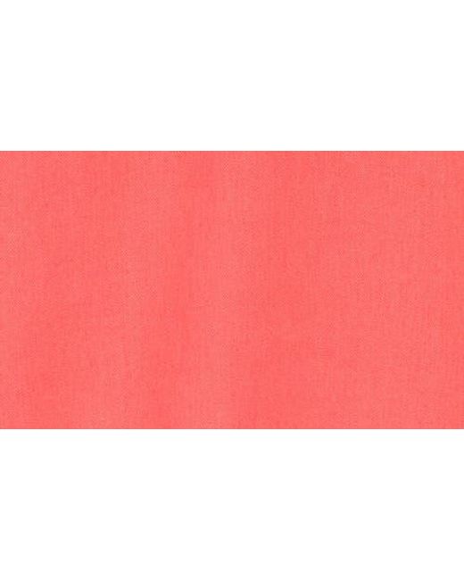 Ellen Tracy Pink Boxy Short Sleeve Crop Button-Up Shirt
