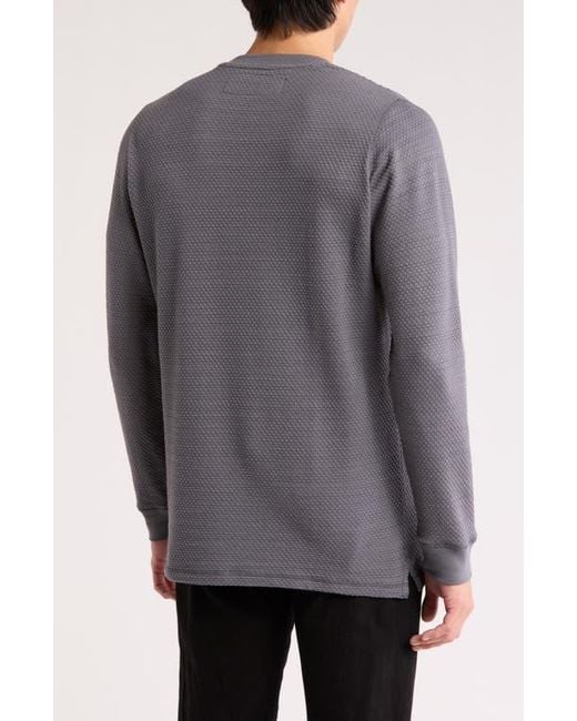 James Campbell Gray Kula Textured Pullover for men