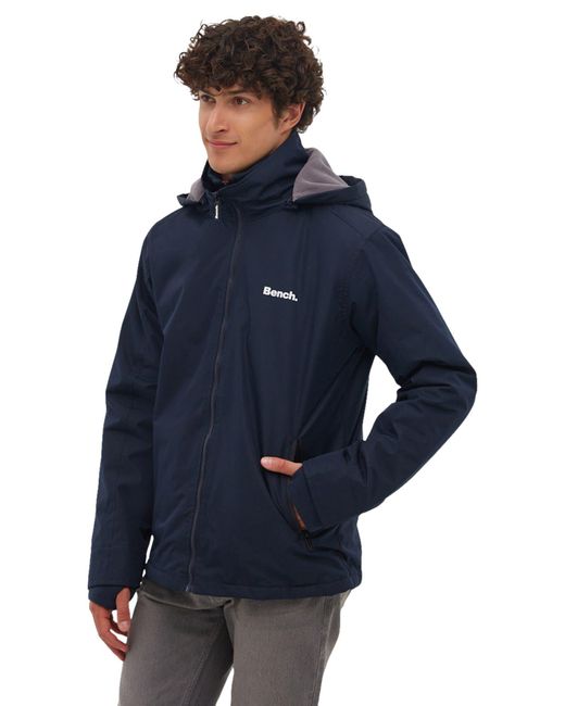 Bench Hawn Hooded Double Face Ripstop Jacket in Blue for Men Lyst