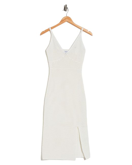 Bebe White Knit Midi Dress