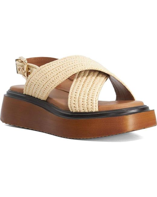 Dune Brown Lovess Platform Sandal