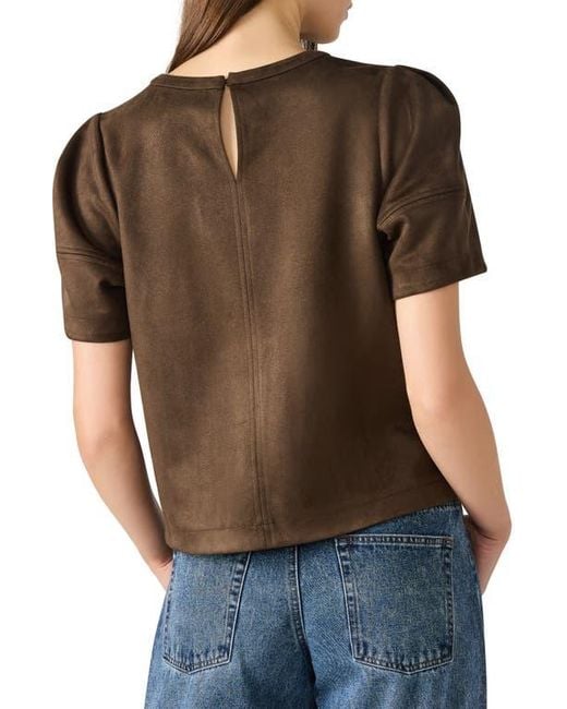 Steve Madden Black Faux Suede T-Shirt