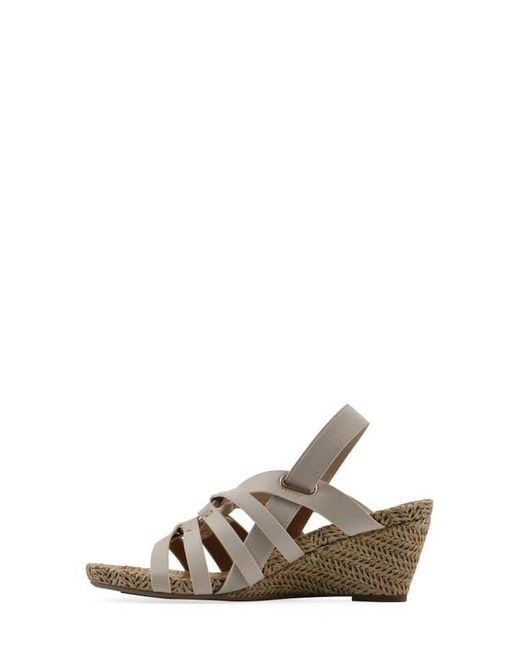 White Mountain Multicolor Ataps Wedge Slingback Sandal