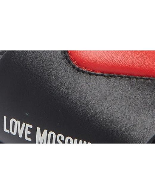 Love Moschino White Heart Slide Sandal