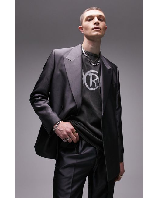 Topman Gray Modern Fit Tonic Suit Jacket for men