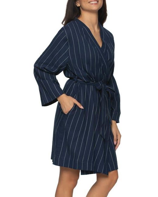 Felina Blue Marielle Cotton Robe