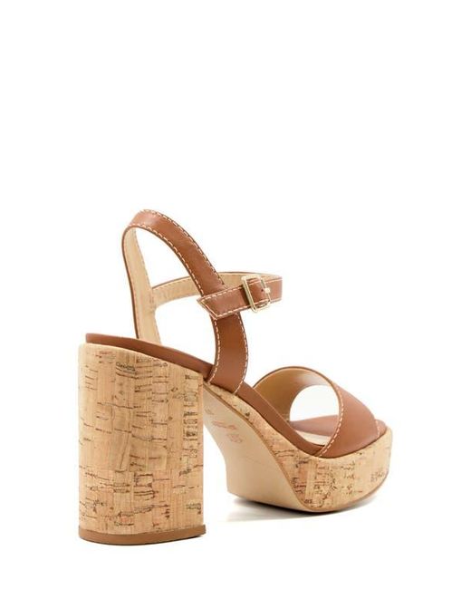 Dune Natural Jodi Platform Sandal