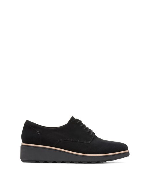 clarks sharon noel suede wedge derby