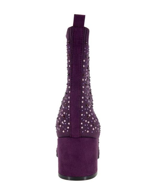 Kenneth Cole Purple Rida Stretch Bootie