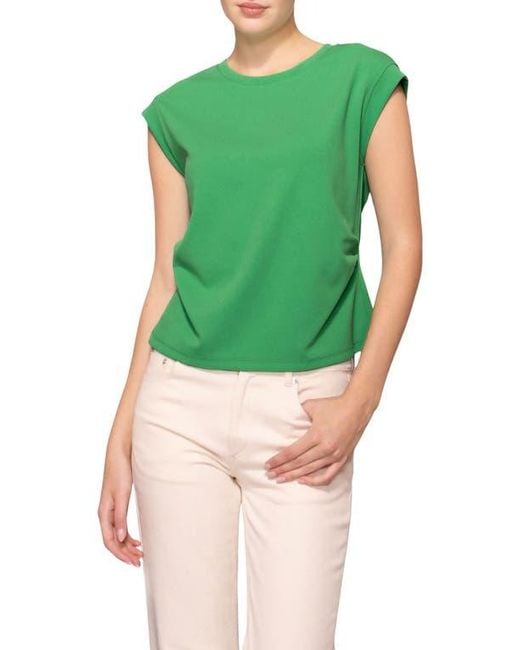 MELLODAY Green Cinched Techno Top