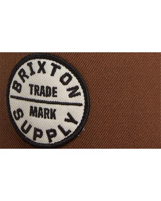 Brixton Brown Oath Iii Snapback Cap for men