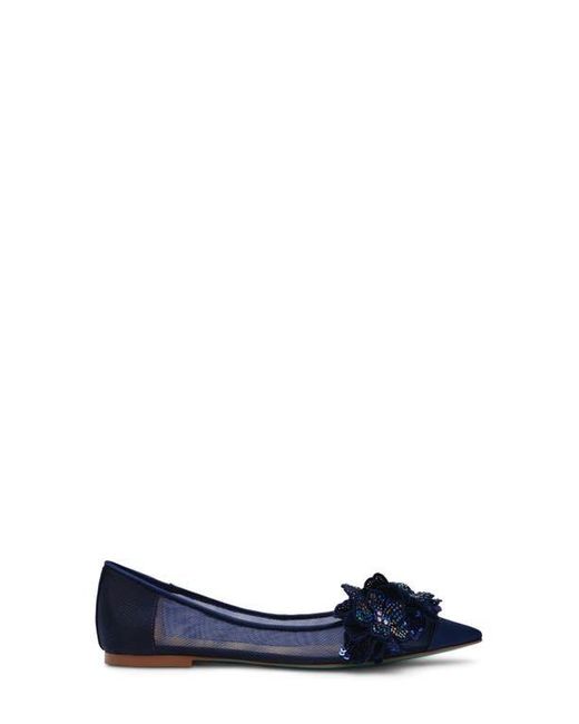 Betsey Johnson Blue Pointed Toe Flat