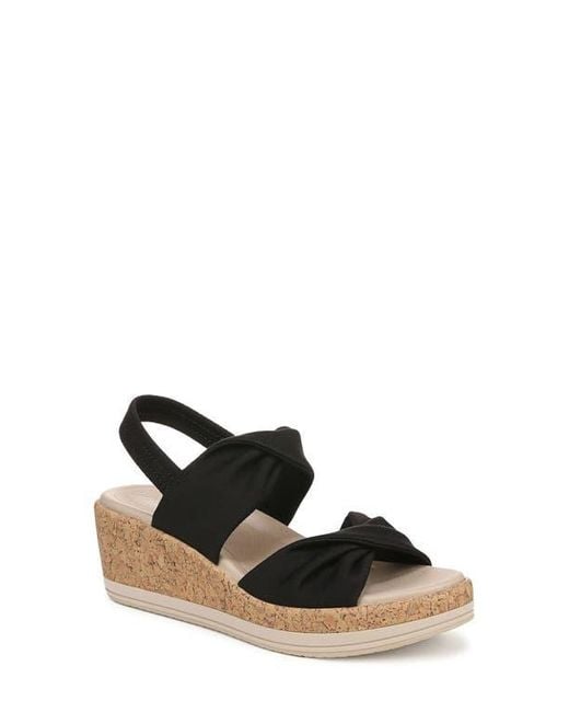 LifeStride Black Riley Slingback Wedge