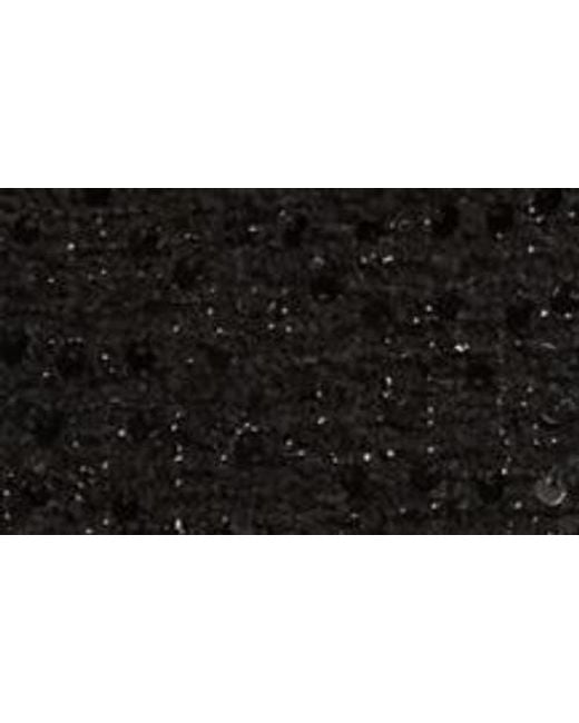 Alice + Olivia Black Coley Sequin Tweed A-Line Minidress