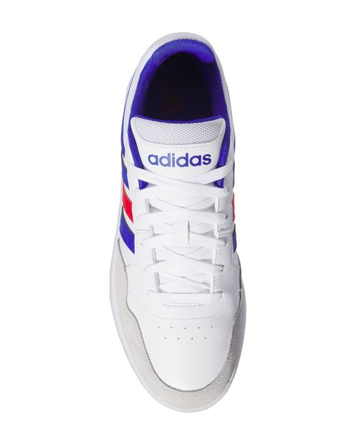 Adidas White Hoops 3.0 Sneaker for men