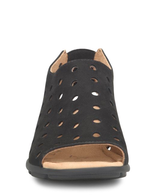 Comfortiva Black Petal Cutout Sandal