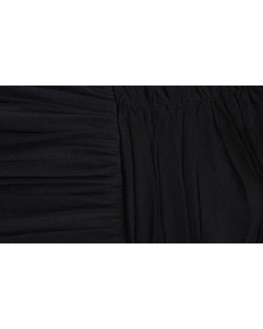 French Connection Black Edrea Long Sleeve Tulle Dress