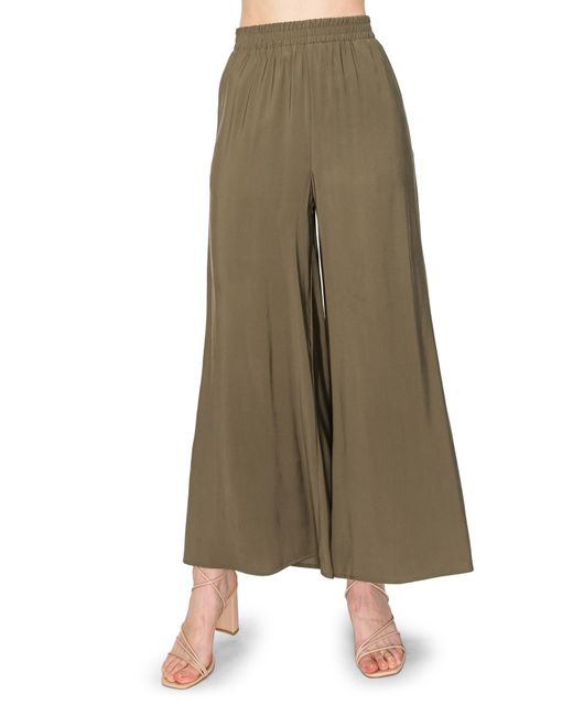 MELLODAY Natural Soft Wide Leg Pull-on Pants