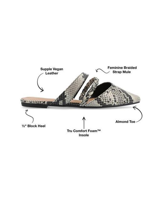 Journee Collection White Olivea Mule