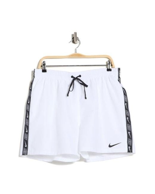 Nike White Volley Swim Trunks for men