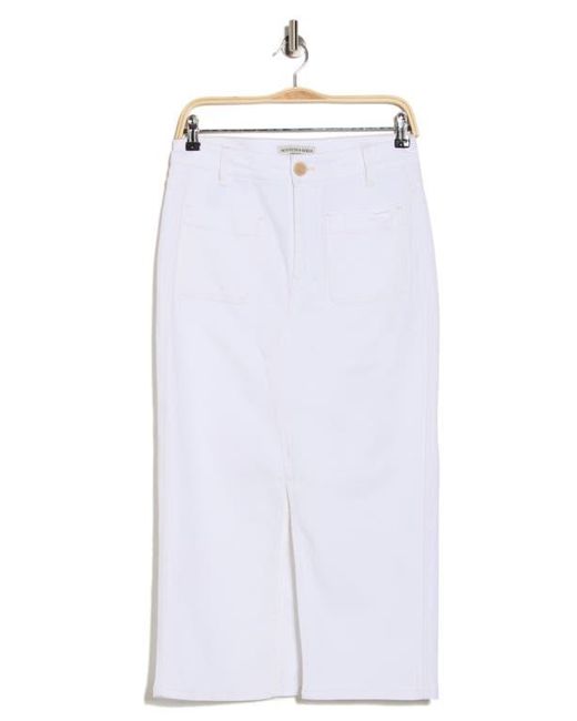 Scotch & Soda White The Denim Pencil Skirt