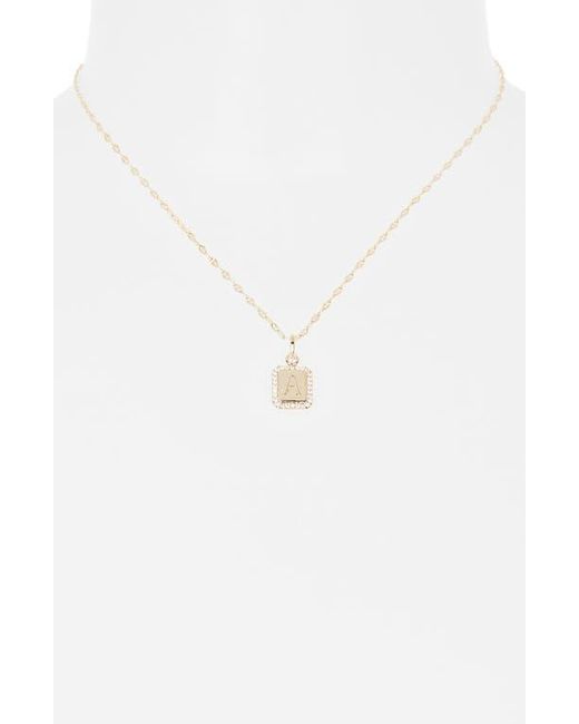 Leith Metallic Initial Pendant Necklace