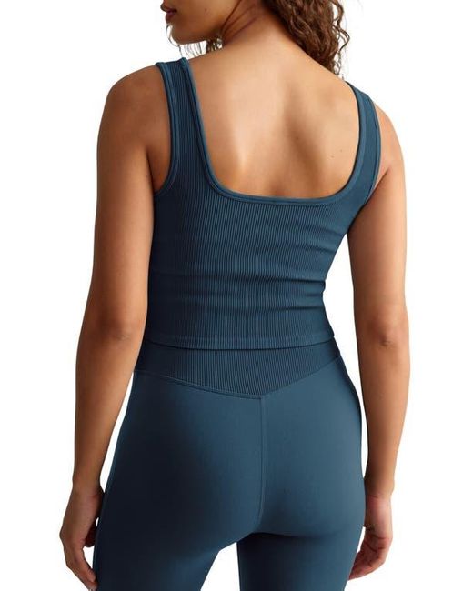 Rhone Blue Embrace Seamless Rib Crop Top