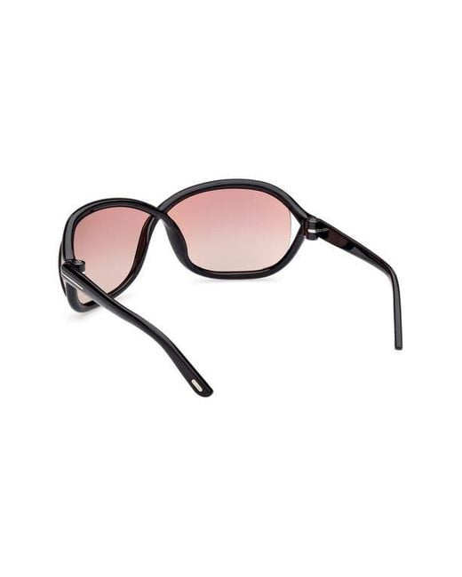 Tom Ford Pink 68Mm Gradient Square Sunglasses