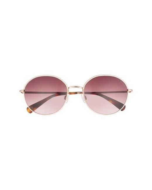 Ted Baker Pink 56Mm Gradient Round Sunglasses