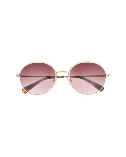 Ted Baker Pink 56Mm Gradient Round Sunglasses