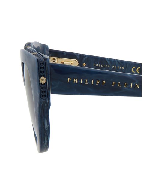 Philipp Plein Blue 53mm Cat Eye Sunglasses