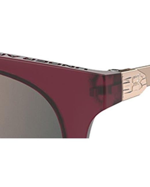 Under Armour Pink Circuit 54Mm Gradient Polarized Rectangular Sunglasses
